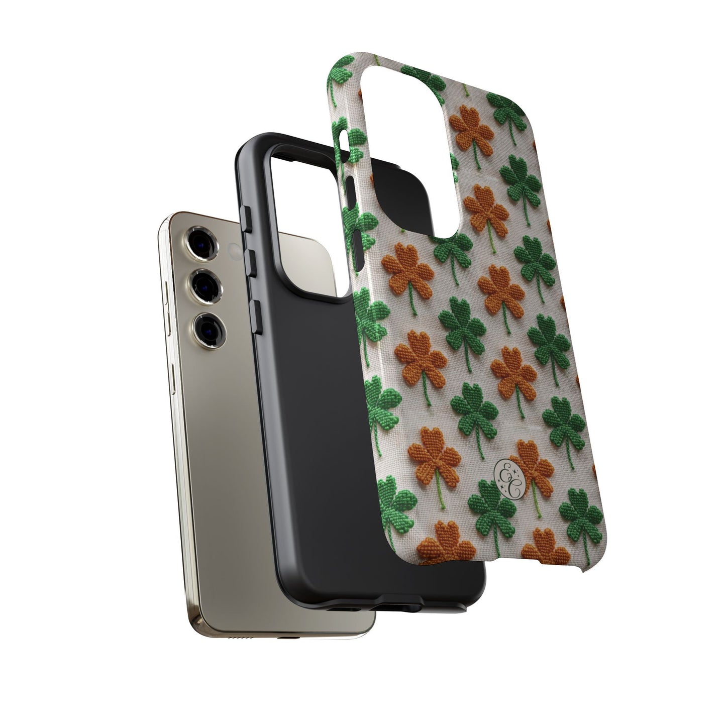 Lucky Shamrock Pattern Tough Phone Case