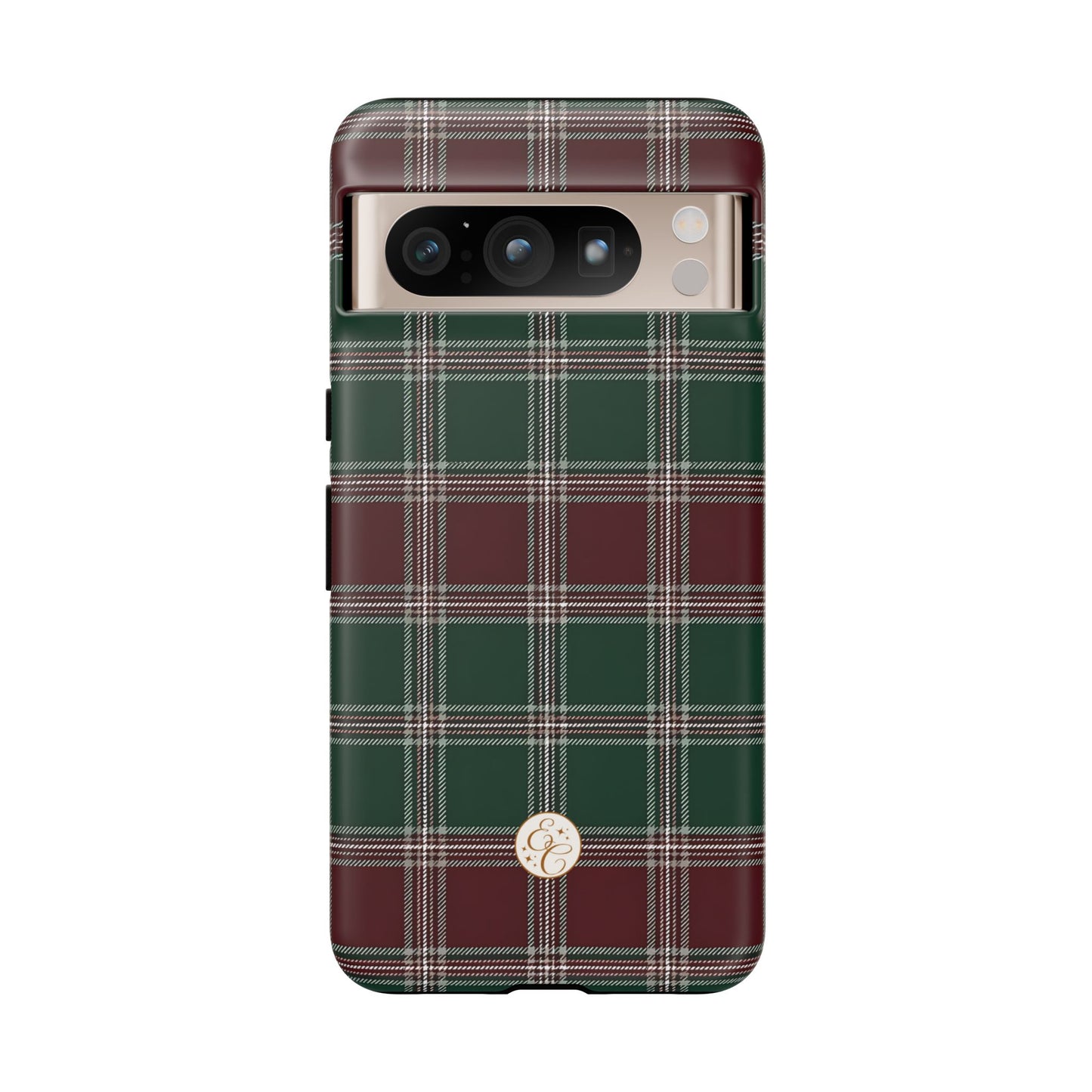 Green & Burgundy Plaid Tough Phone Case