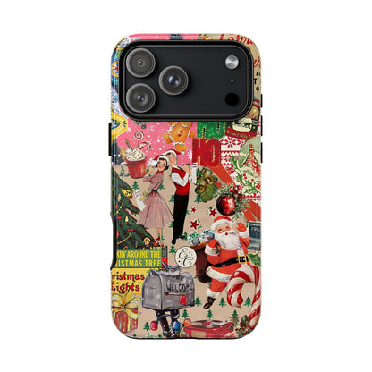 Vintage Christmas Collage Tough Phone Case