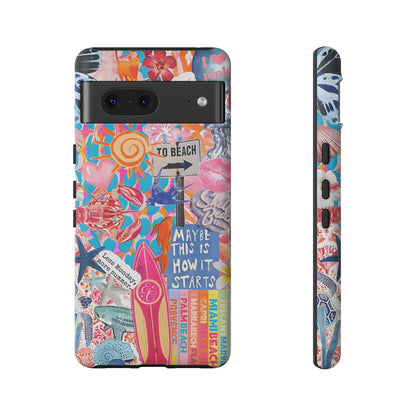 Colorful Beach Collage Tough Phone Case
