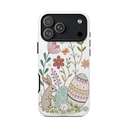Bunny & Easter Egg Floral Tough Phone Case