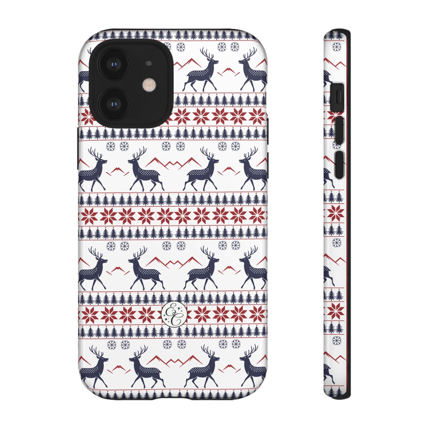 Christmas Reindeer Pattern Tough Phone Case