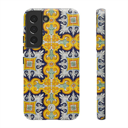 Vintage Floral Tile Tough Phone Case