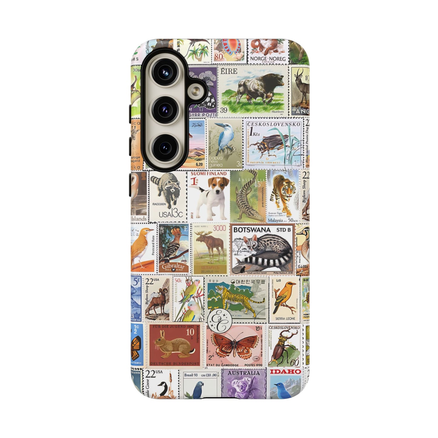 Wildlife Stamp Collage Tough Phone Case