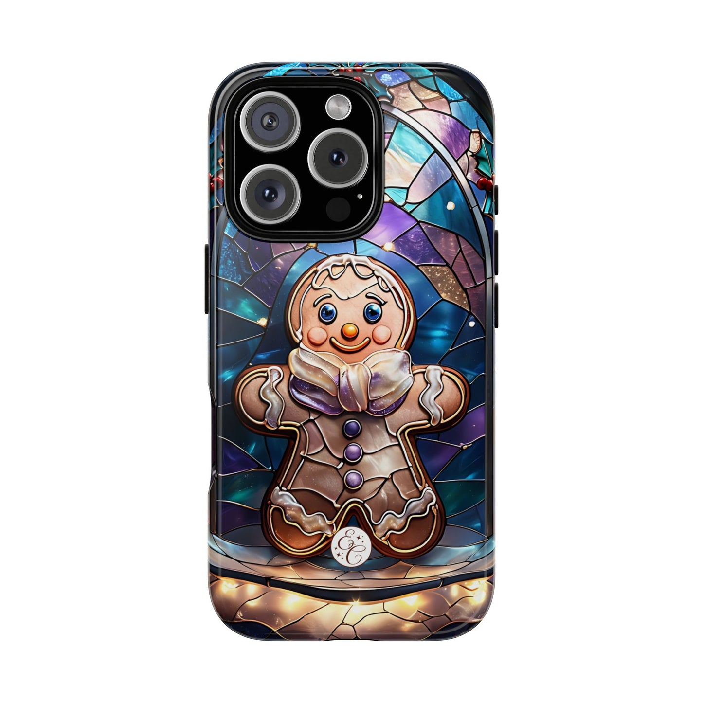 Gingerbread Man Stained Glass Tough Phone Case