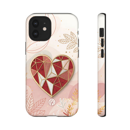 Geometric Heart Tough Phone Case