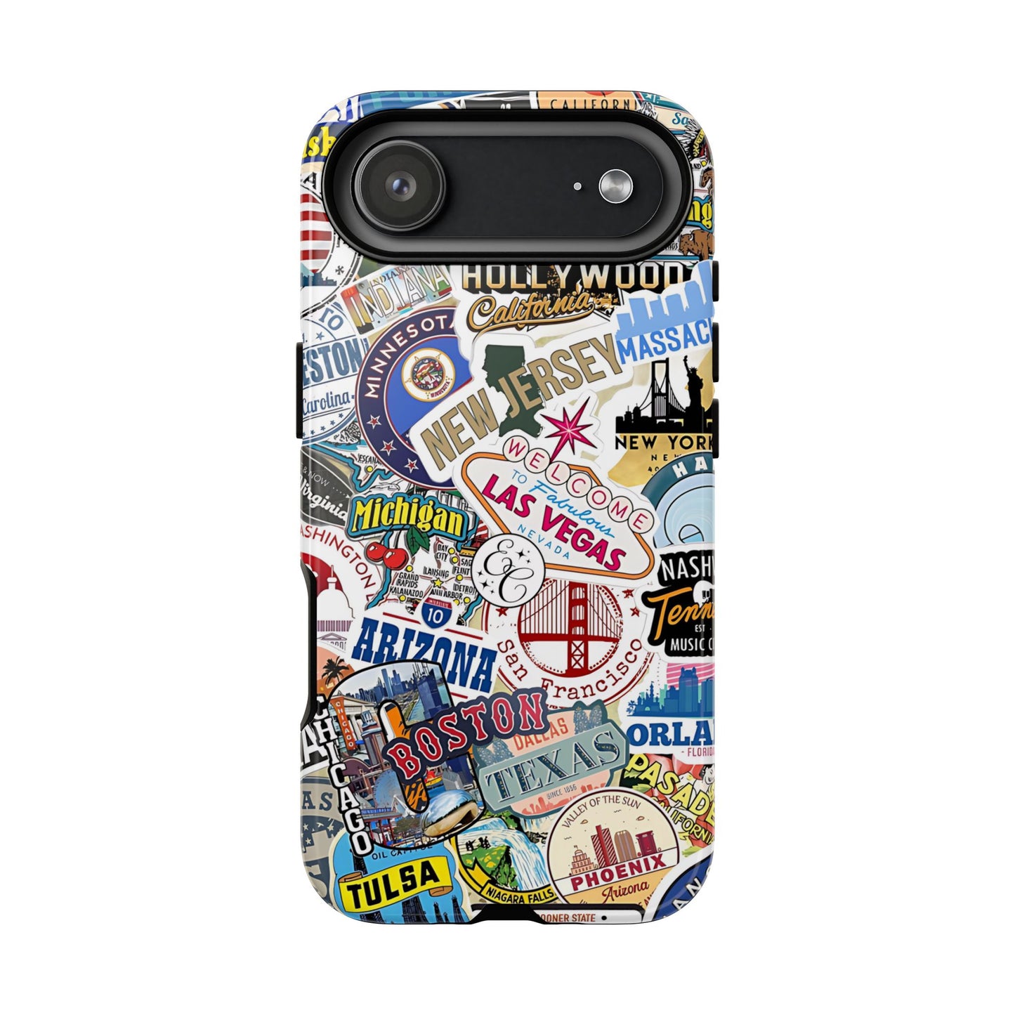 USA Travel Stickers Tough Phone Case