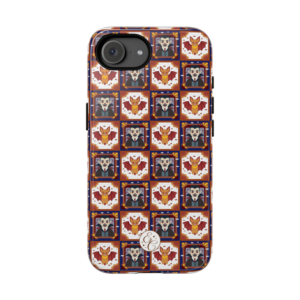 Dracula & Bat Pattern Halloween Phone Case