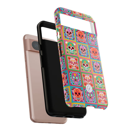 Colorful Sugar Skull Pattern Tough Phone Case