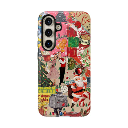 Vintage Christmas Collage Tough Phone Case