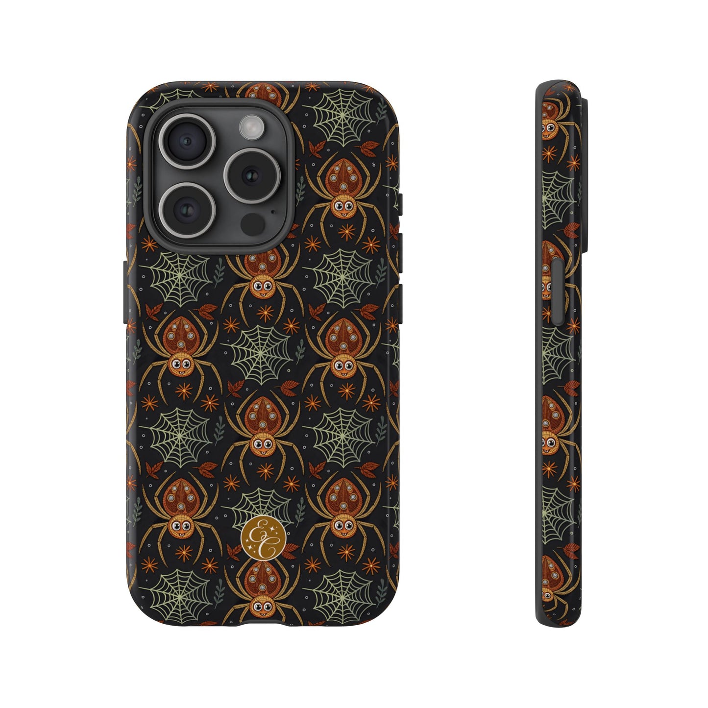 Boho Halloween Spider Pattern Tough Phone Case