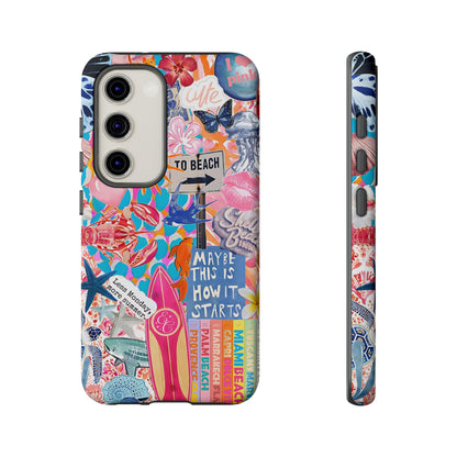 Colorful Beach Collage Tough Phone Case