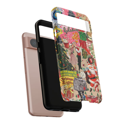 Vintage Christmas Collage Tough Phone Case