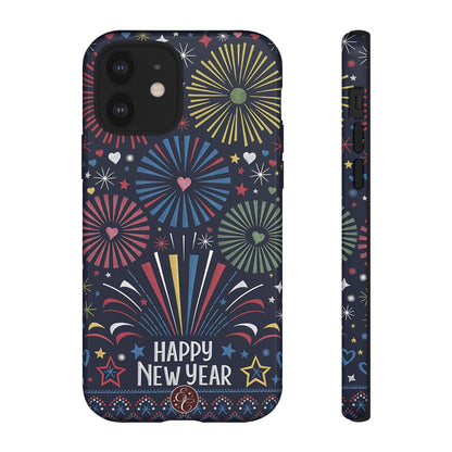 Happy New Year Fireworks Tough Phone Case