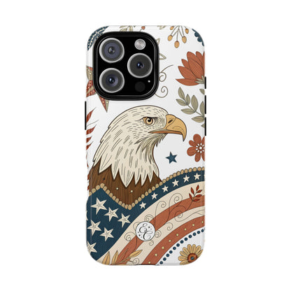 Boho Patriotic Eagle Tough Phone Case