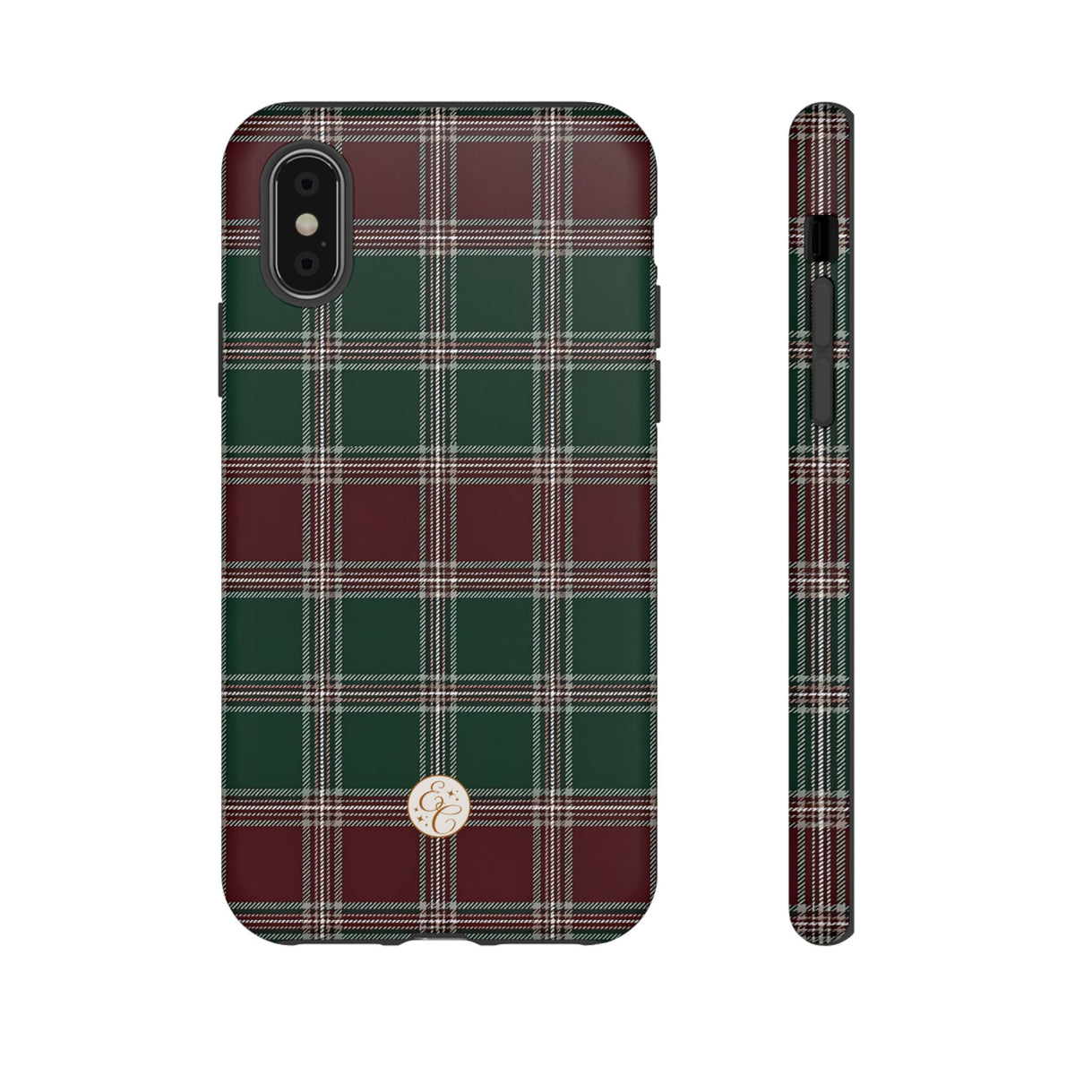 Green & Burgundy Plaid Christmas Phone Case