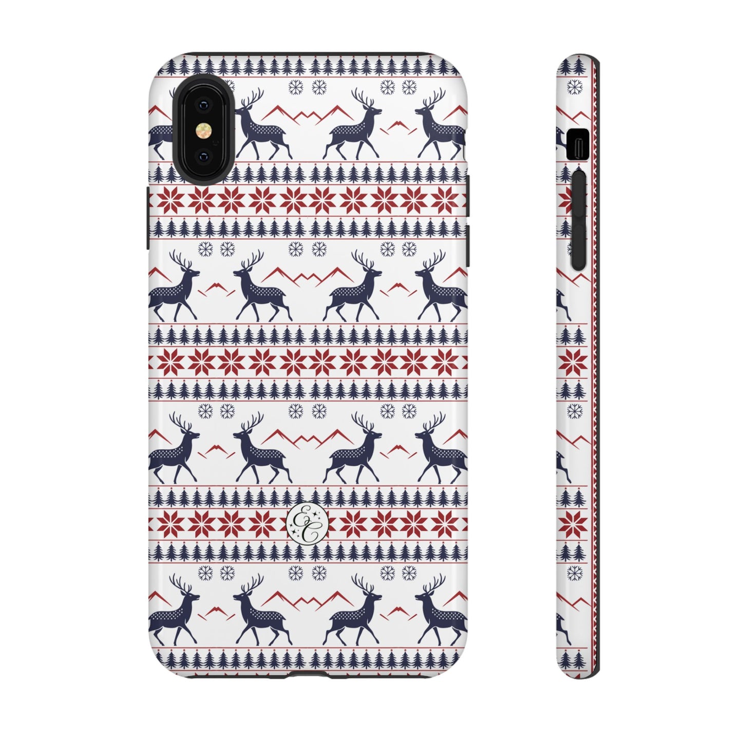 Christmas Reindeer Pattern Tough Phone Case