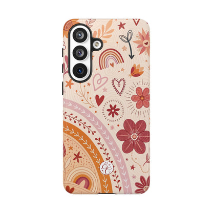 Lesbian Boho Doodle Tough Phone Case