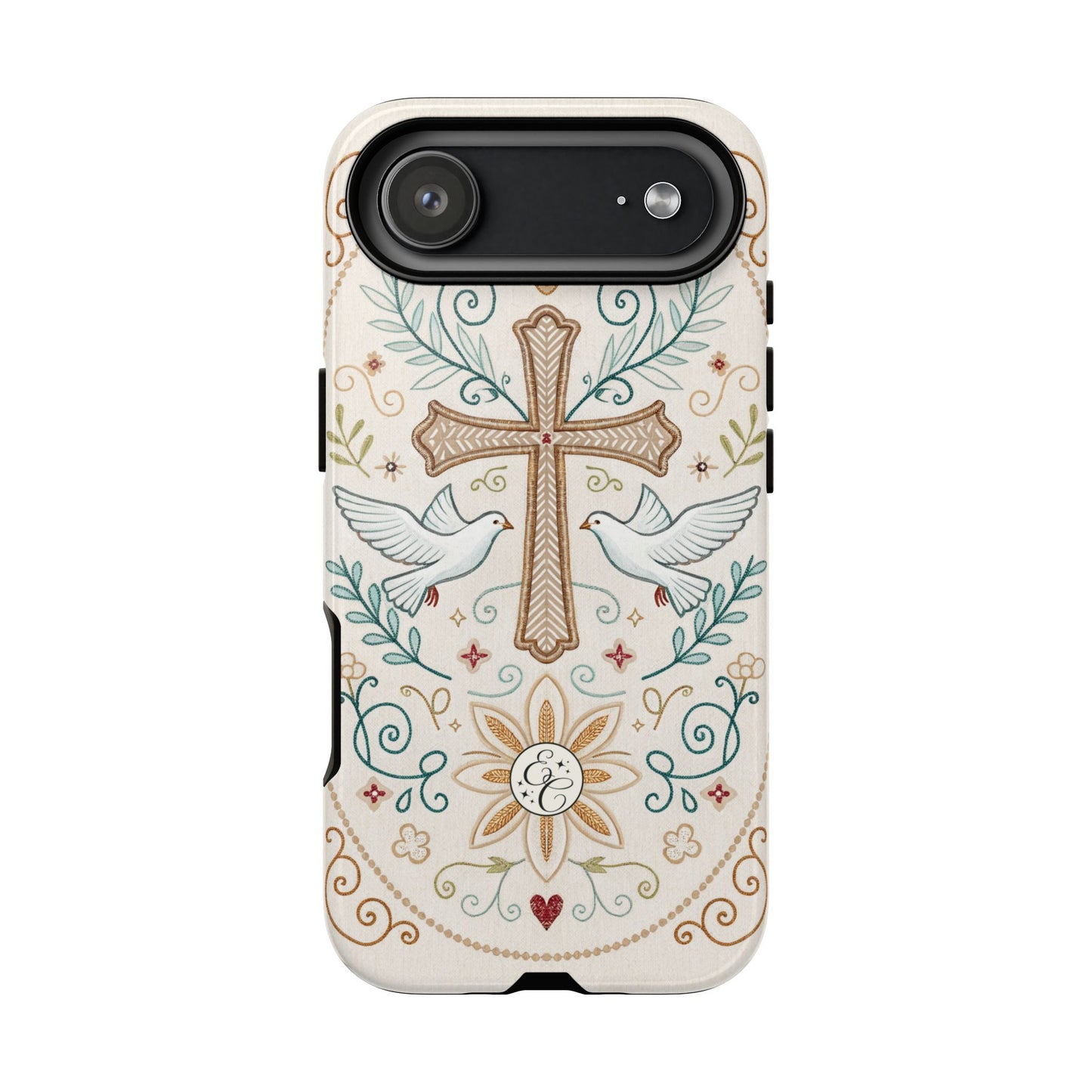 Christian Cross and Doves Tough Phone Case