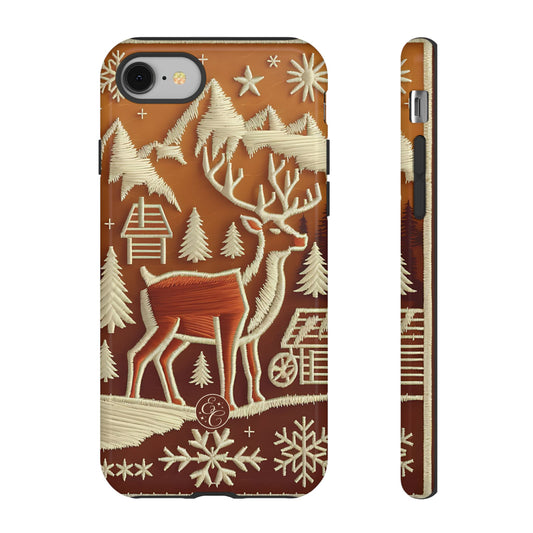 Rustic Reindeer Tough Phone Case