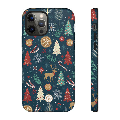 Christmas Holiday Pattern Tough Phone Case
