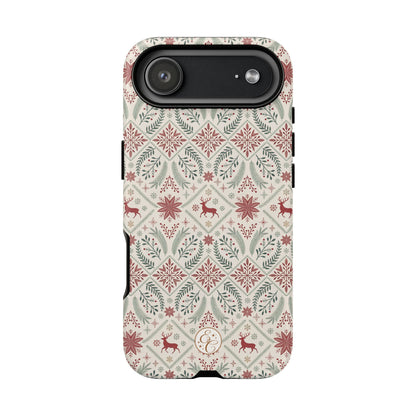 Red Reindeer Christmas Pattern Phone Case