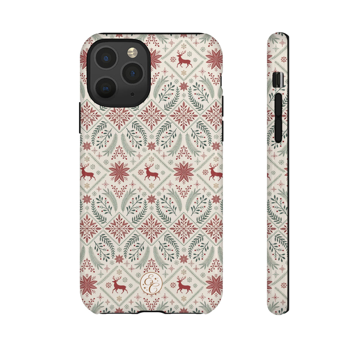 Red Reindeer Christmas Pattern Phone Case