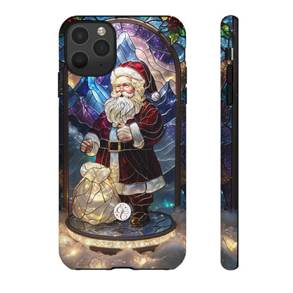 Santa Claus Stained Glass Tough Phone Case