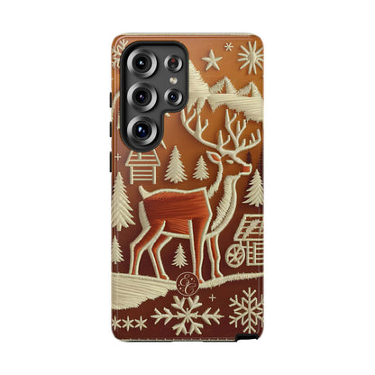 Rustic Reindeer Christmas Phone Case