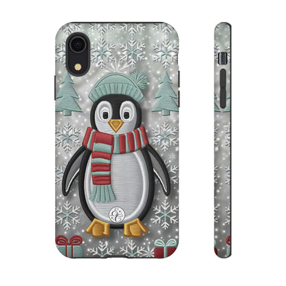 Cute Christmas Penguin Tough Phone Case