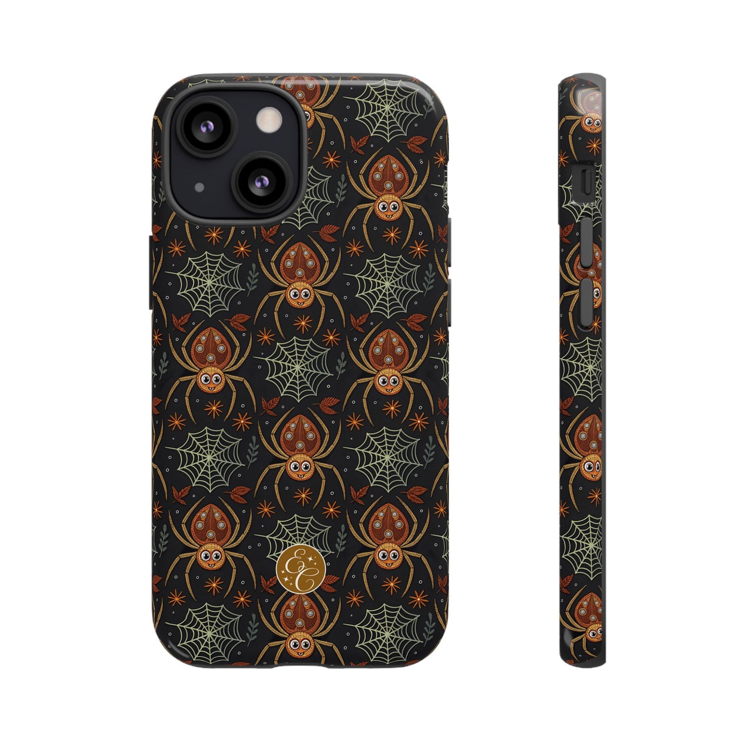Boho Halloween Spider Pattern Tough Phone Case