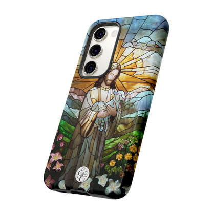 Jesus Holding a Lamb Stained Glass Tough Phone Case