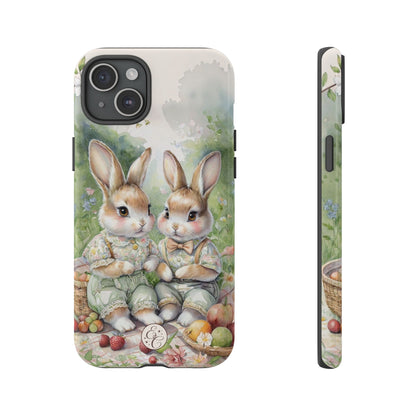 Vintage Bunny Picnic Tough Phone Case