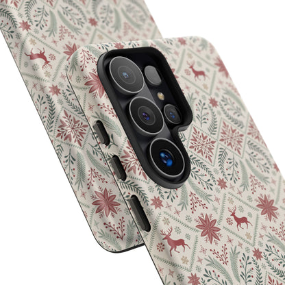 Red Reindeer Christmas Pattern Phone Case
