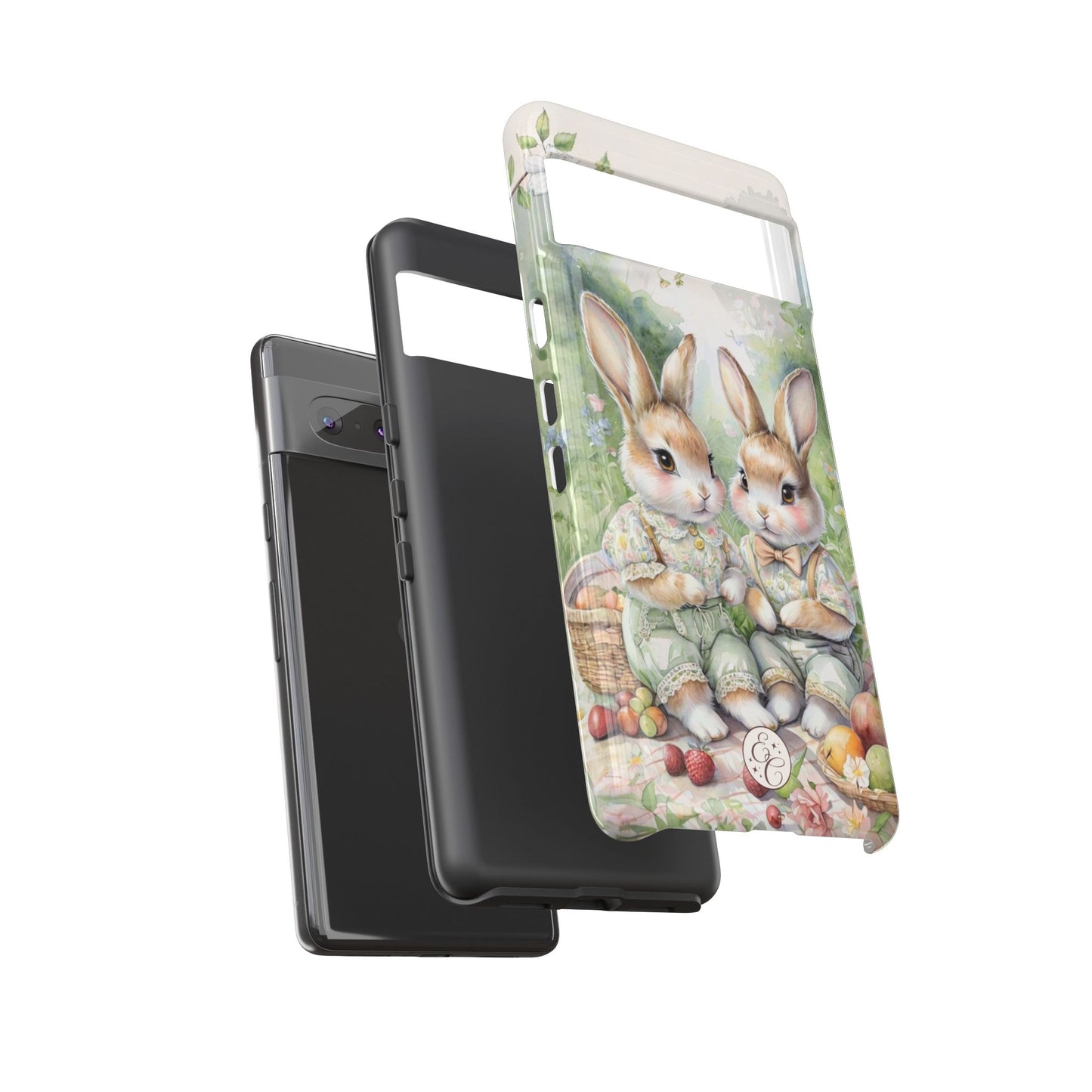 Vintage Bunny Picnic Tough Phone Case