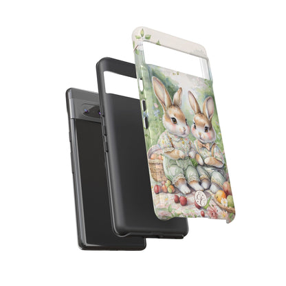 Vintage Bunny Picnic Tough Phone Case