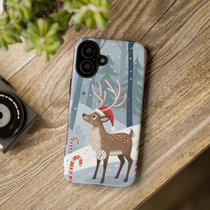 Reindeer in Winter Wonderland Tough Phone Case