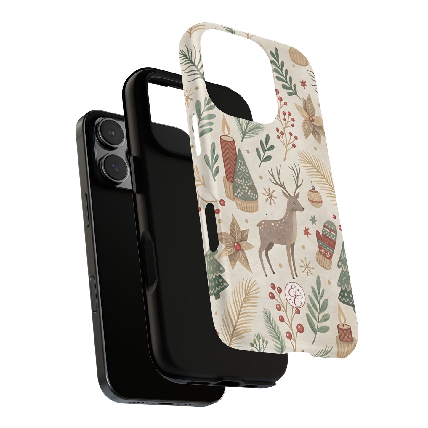 Rustic Christmas Reindeer Tough Phone Case
