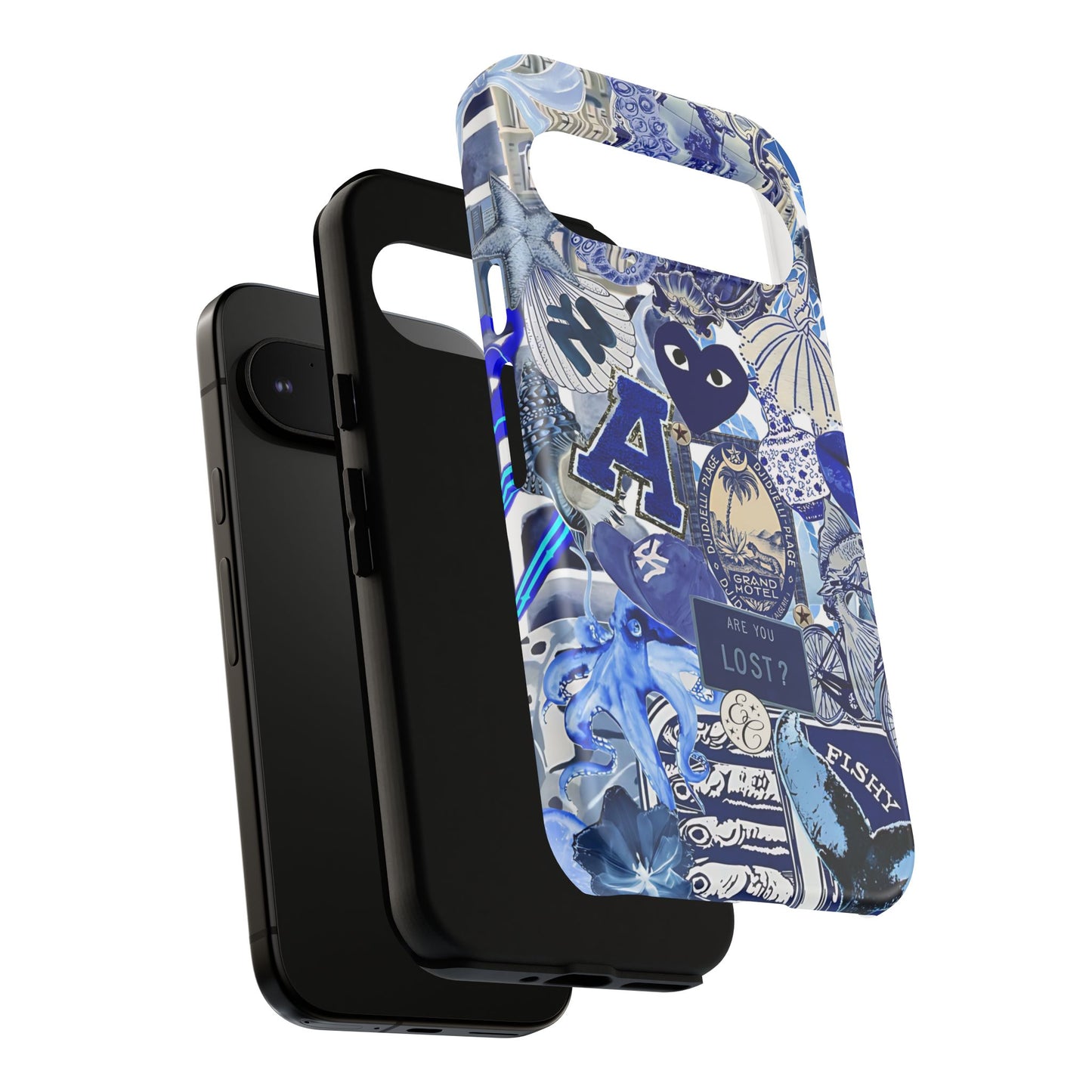 Blue Collage Tough Phone Case