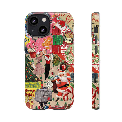 Vintage Christmas Collage Tough Phone Case