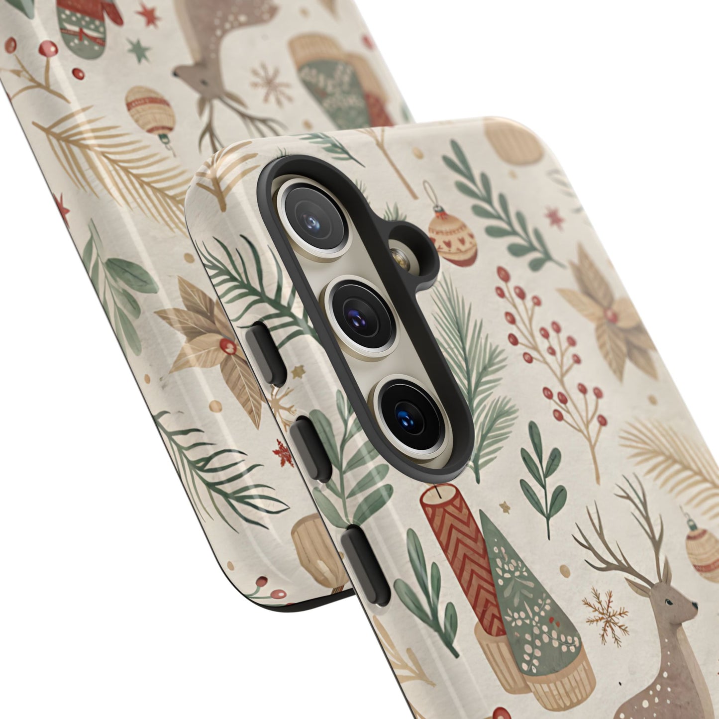 Rustic Christmas Reindeer Tough Phone Case