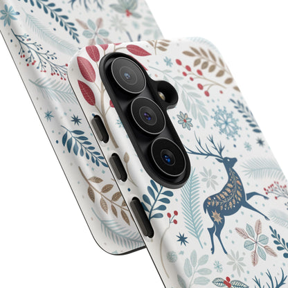 Blue Winter Deer Phone Case