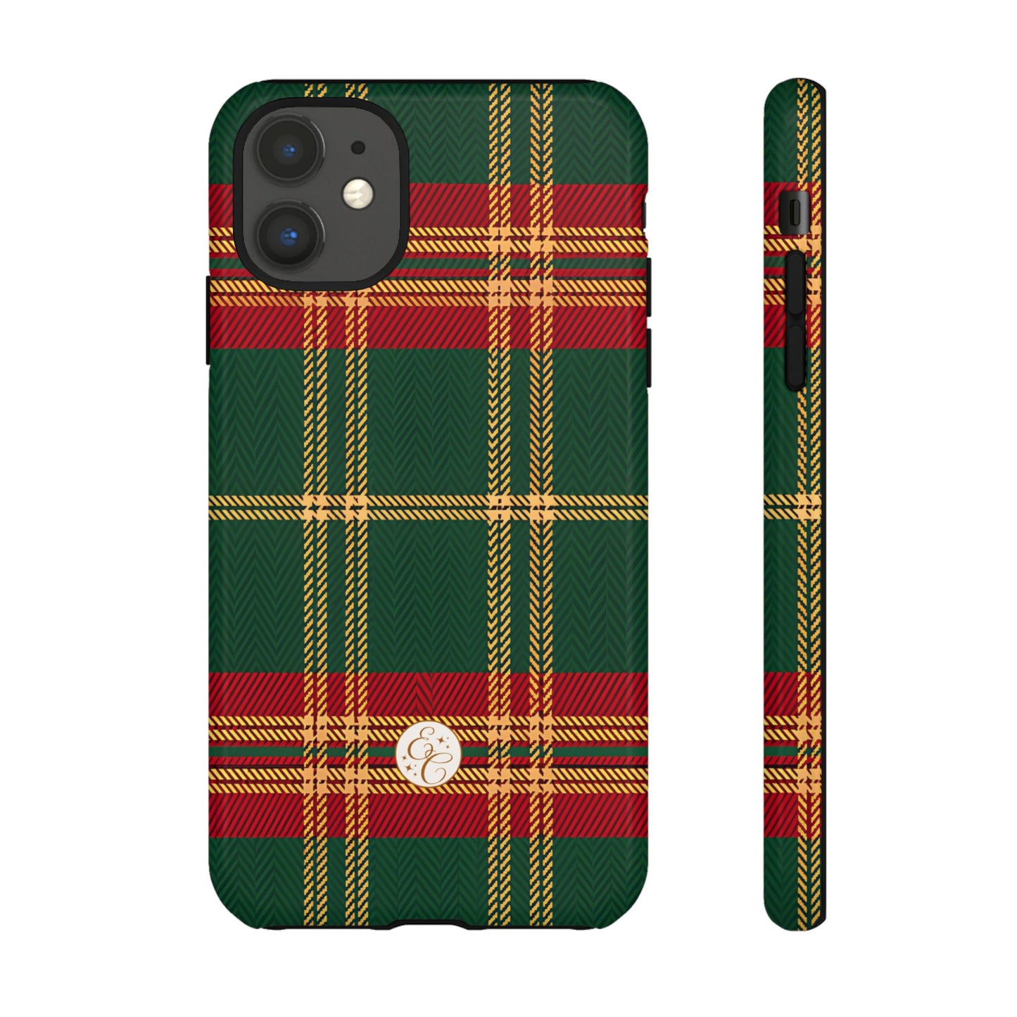 Green Red & Gold Plaid Tough Phone Case