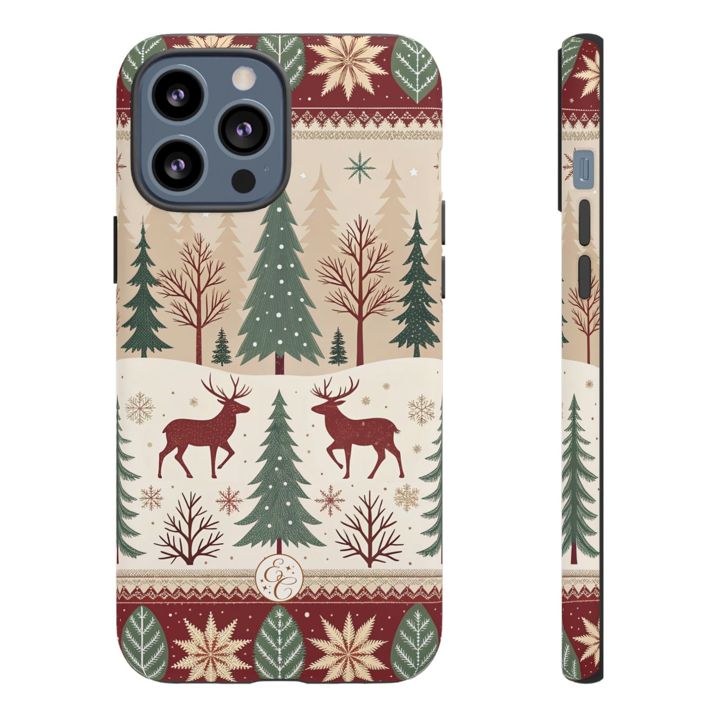 Vintage Christmas Reindeer Tough Phone Case