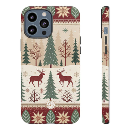 Vintage Christmas Reindeer Tough Phone Case