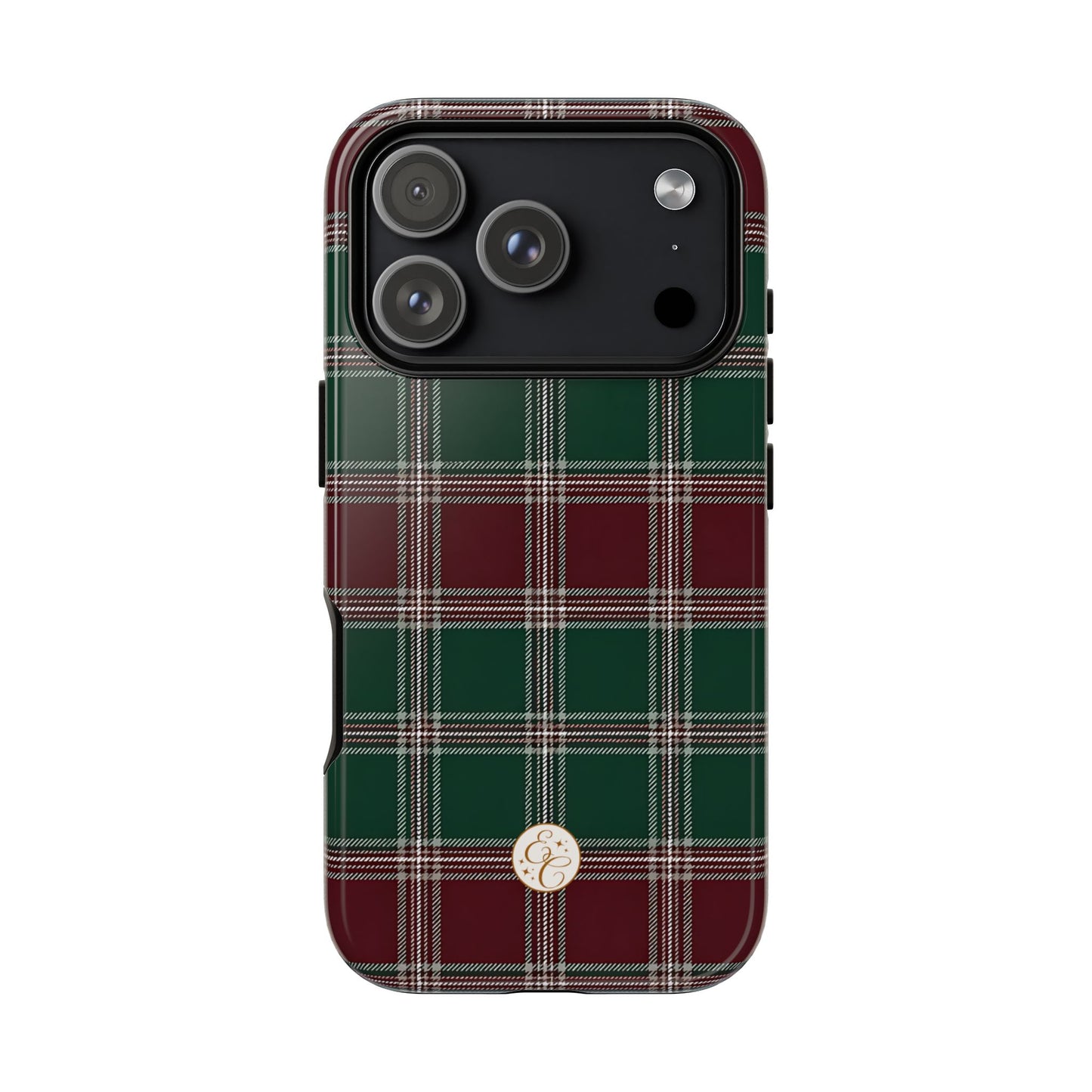 Green & Burgundy Plaid Tough Phone Case