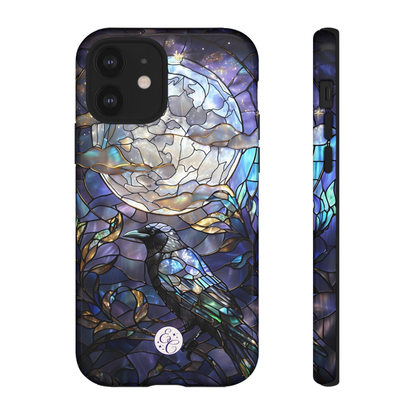 Stained Glass Raven Tough Phone Case