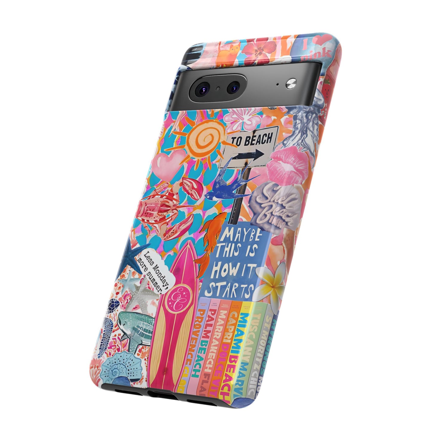 Colorful Beach Collage Tough Phone Case