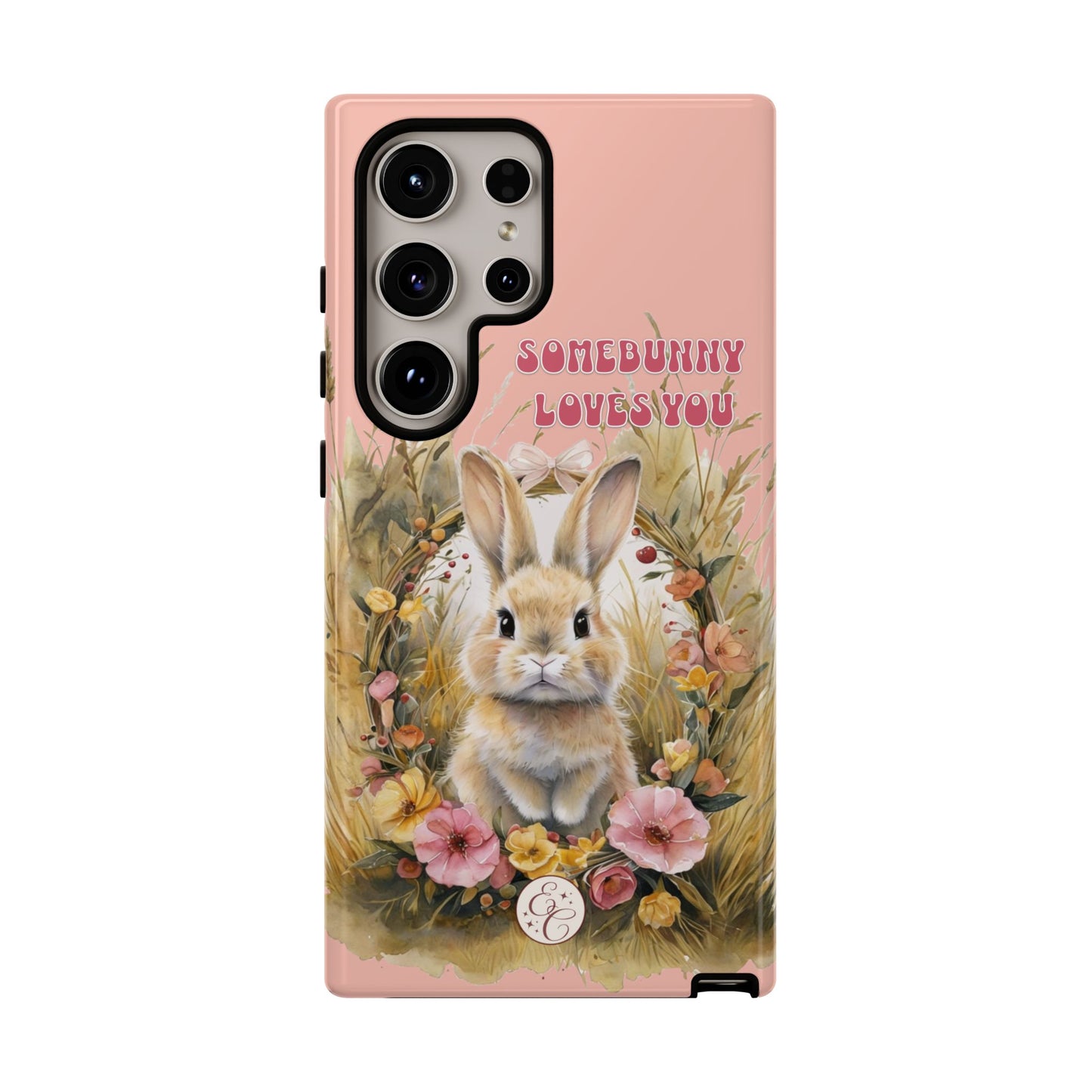 Somebunny Loves You Tough Phone Case - Peach