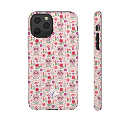 Pink Boho Day of the Dead Tough Phone Case